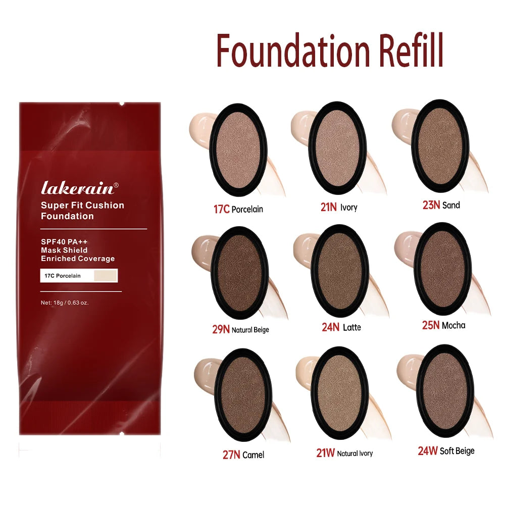 Long-Lasting Waterproof Cushion Foundation Refill for Flawless Skin