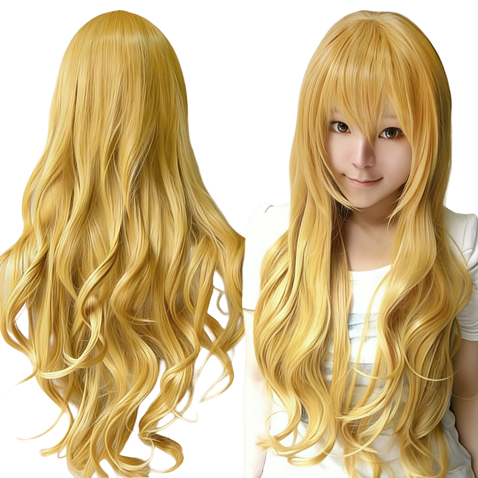 Long Wavy Synthetic Cosplay Wig for Halloween and Costume Parties - 18