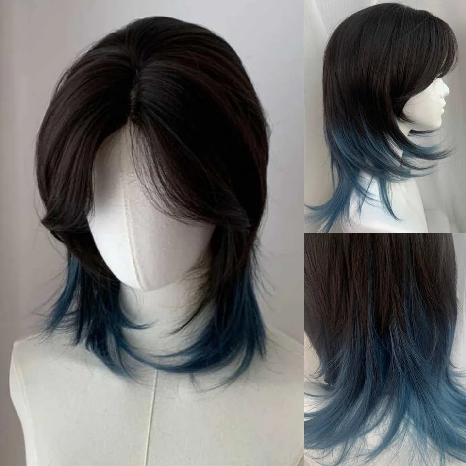Layered Ombre Wavy Wig for Cosplay and Daily Wear