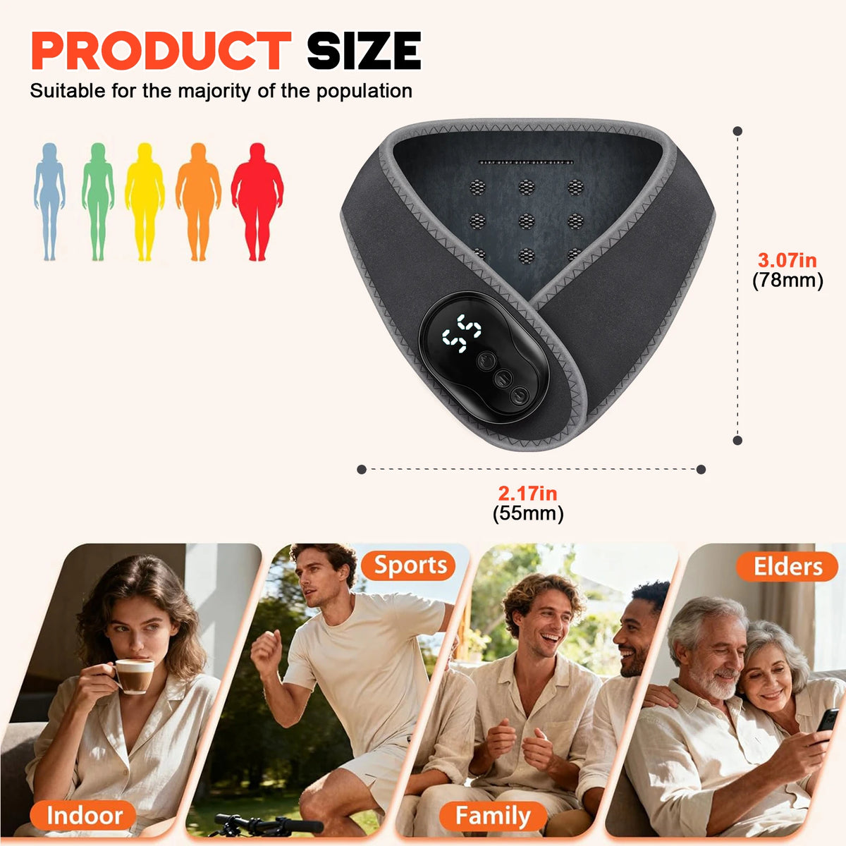 Portable Cordless Vibration Neck Massager Wrap for Pain Relief