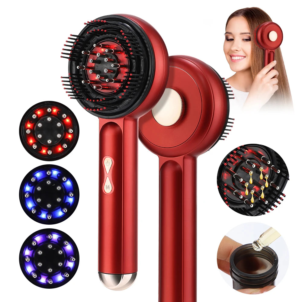 Electric Scalp Massage Comb with Liquid Applicator for Hair Growth