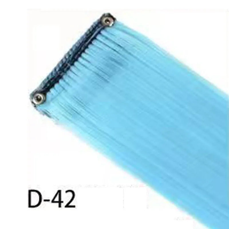 10pc Clip-In Colored Synthetic Hair Extensions for Instant Highlights - 14