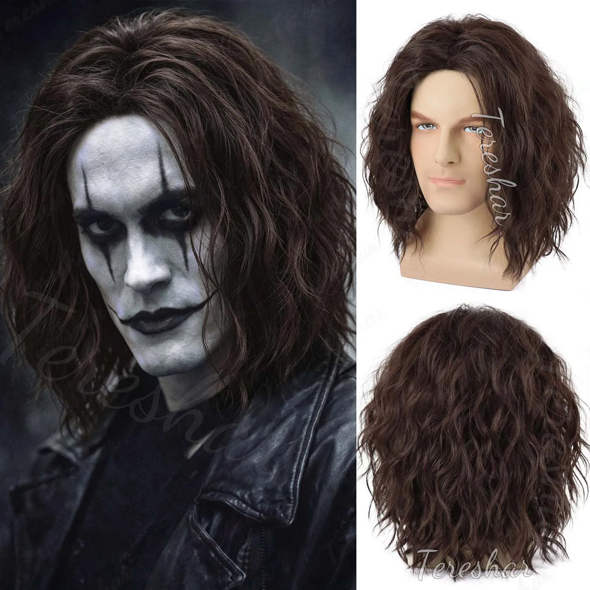 Short Curly Synthetic Hair Wig for Men Costume Parties and Cosplay