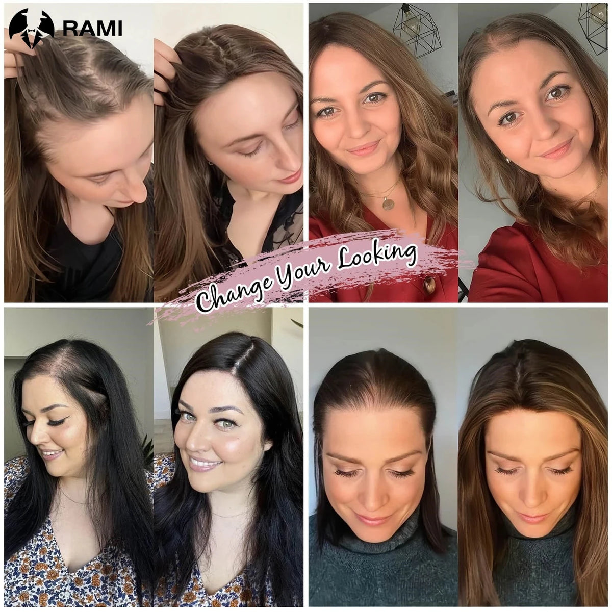 Clip-In Hair Topper with Bangs for Natural Volume and Root Coverage