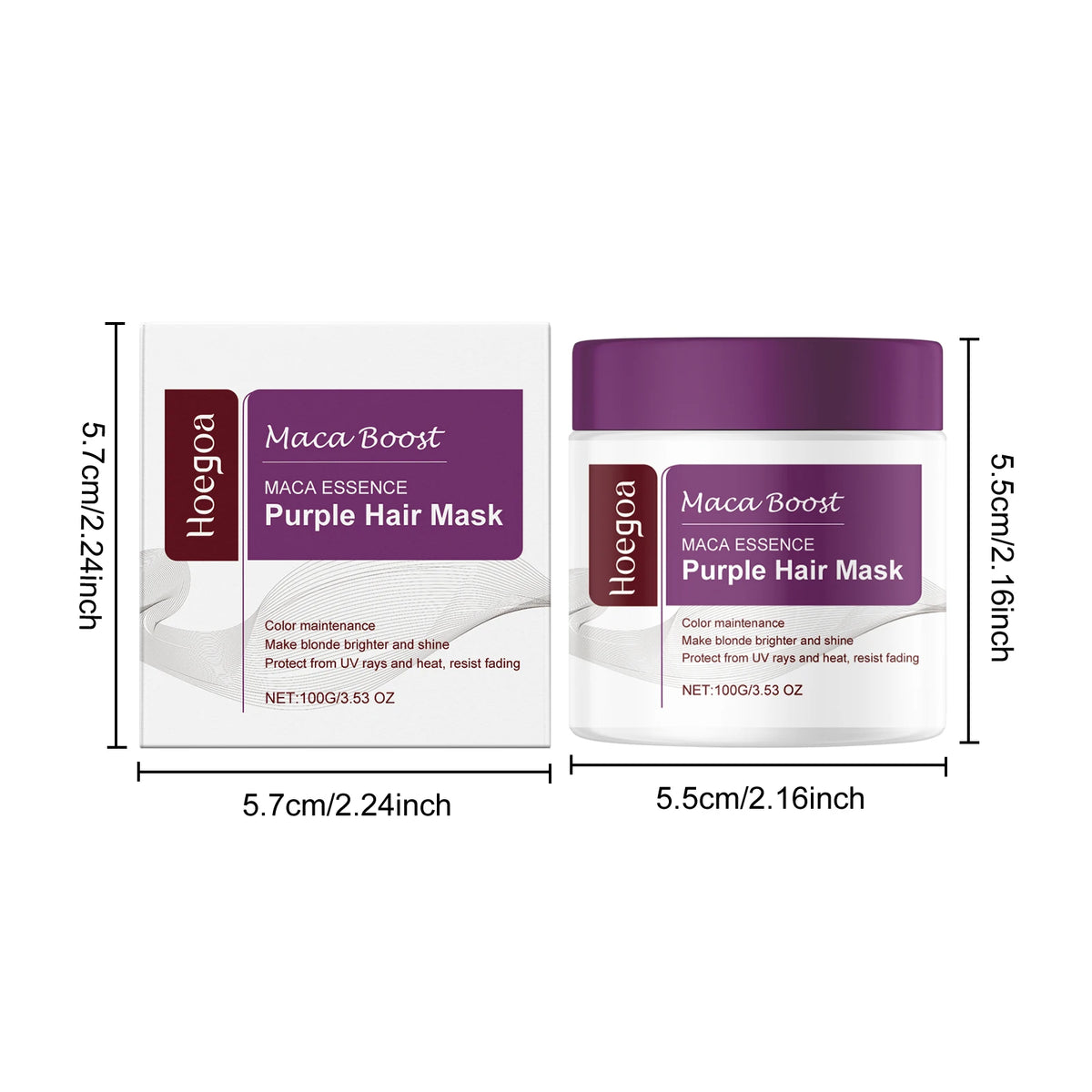 Purple Hair Mask and Shampoo Set for Blonde Hair Color Protection