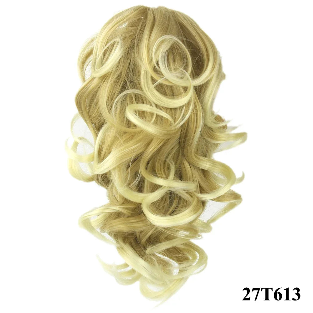 Short Curly Claw Clip Ponytail Hair Extension - 3