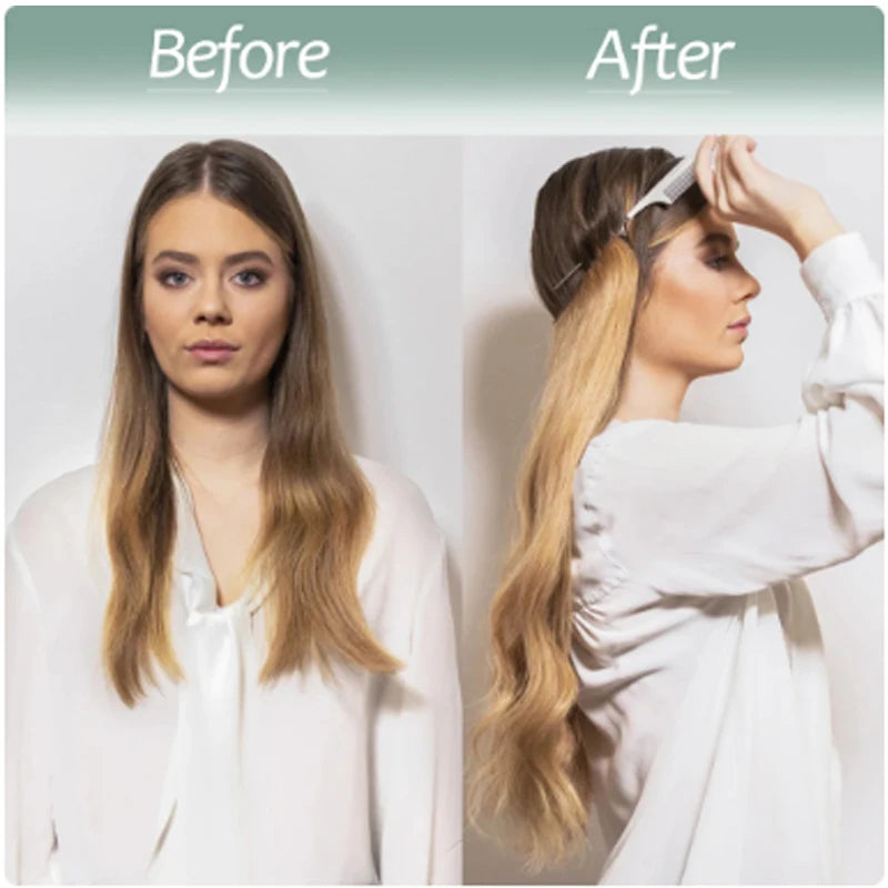 Invisible Halo Wire Hair Extensions for Voluminous Wavy Hair