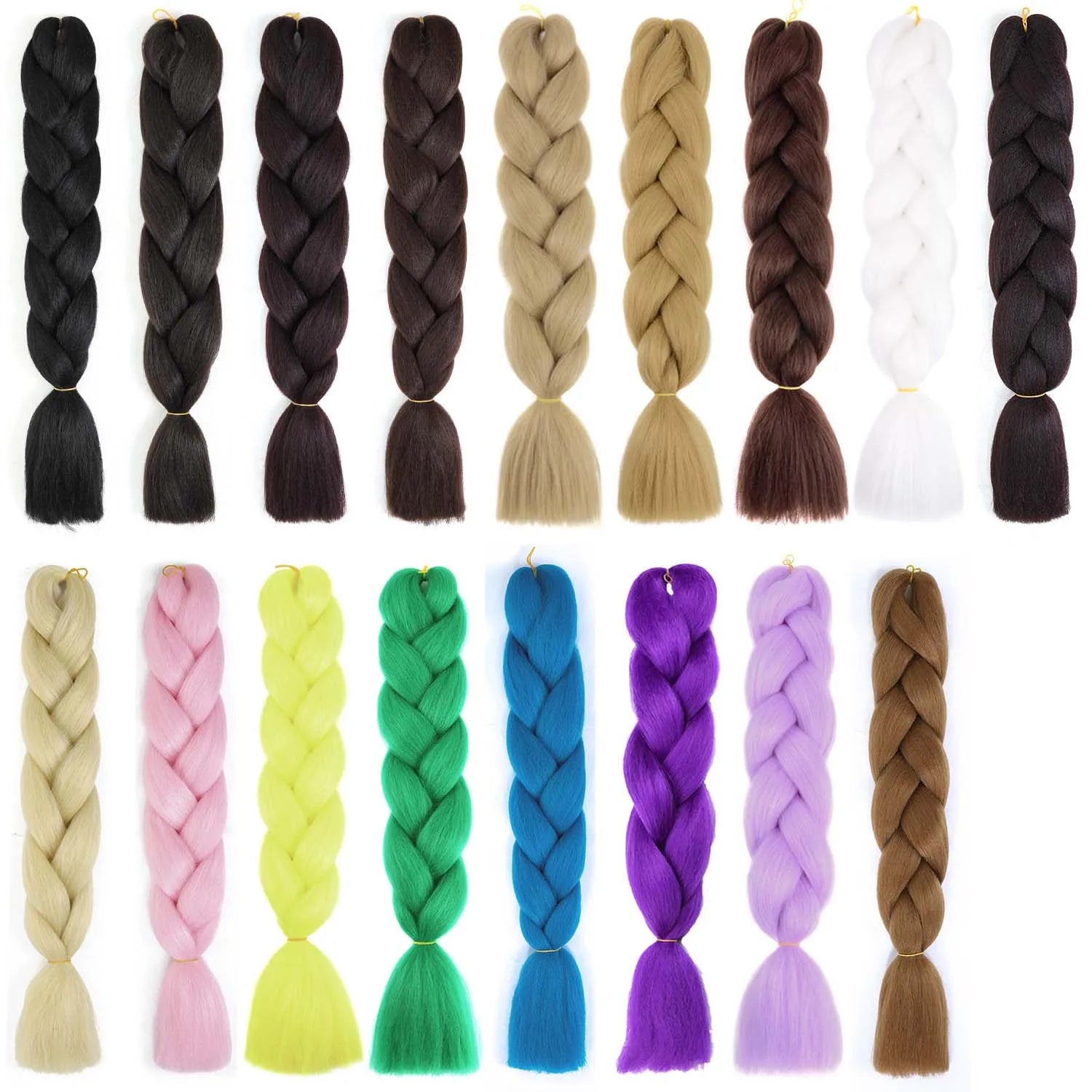 24-Inch Synthetic Purple Braiding Hair Extensions - 3