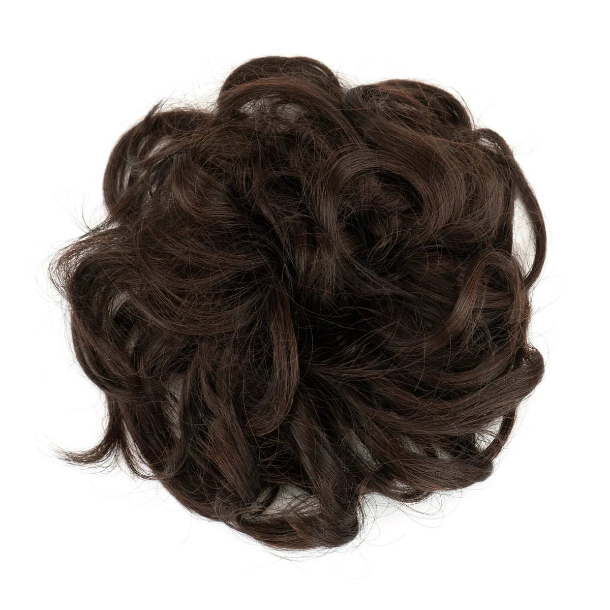 Curly Messy Hair Bun Scrunchie for Quick Elegant Updo Hairstyles