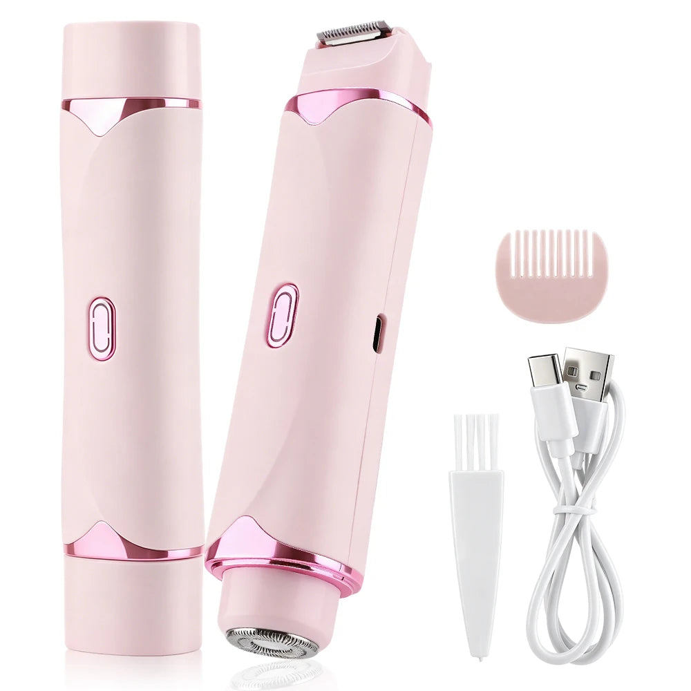 Dual-Head Painless Electric Body and Bikini Hair Trimmer for Women - 7