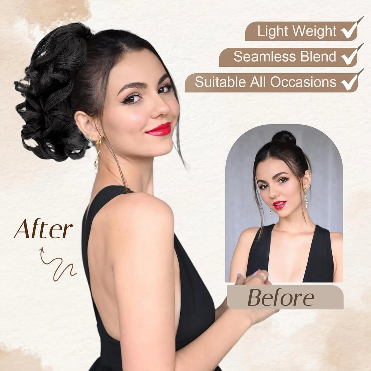 Curly Wavy Claw Clip Ponytail Hair Extension for Instant Volume