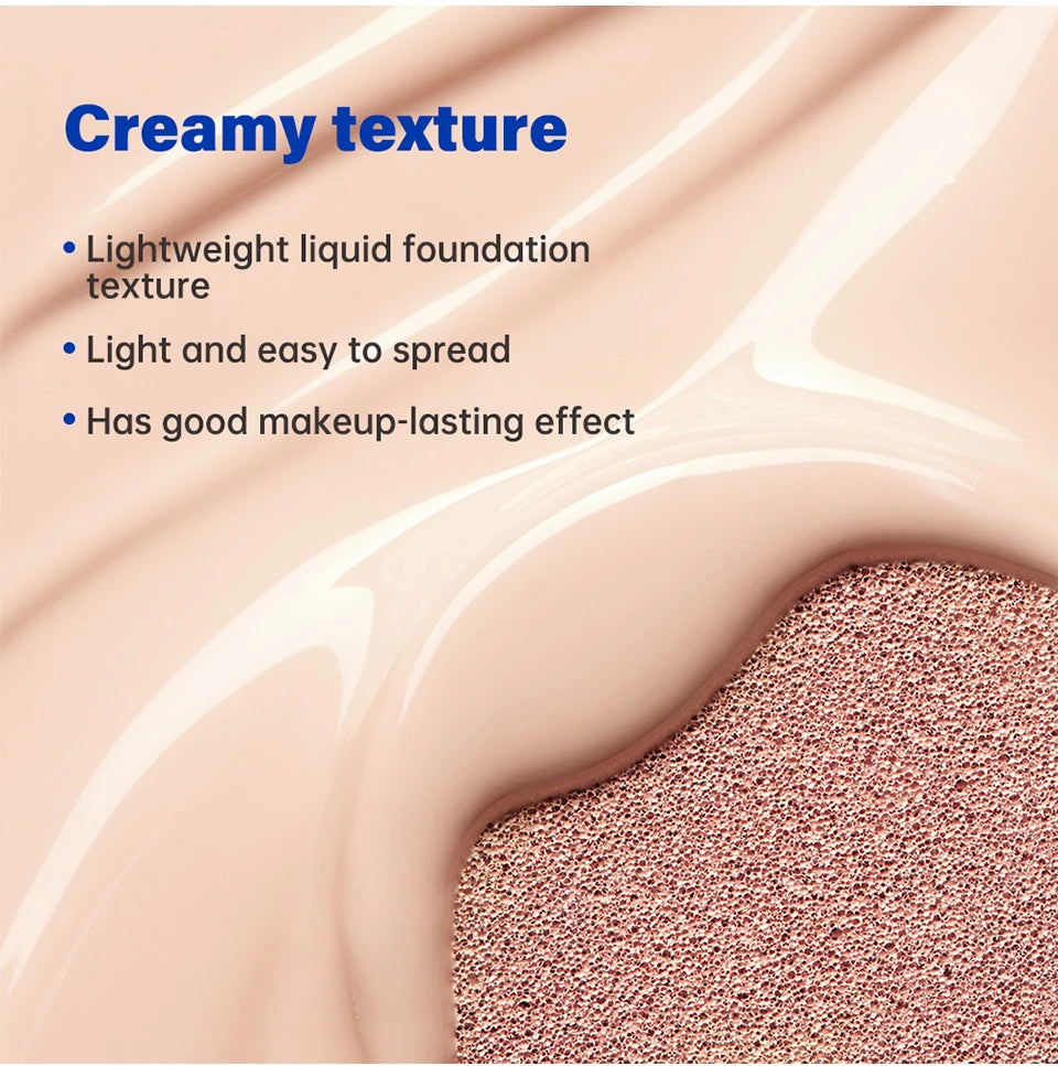 Long-Lasting Cushion Foundation with Sun Protection and Semi-Matte Finish