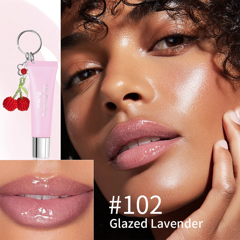 Hydrating Lip Gloss with Keychain for Long-Lasting Moisture and Shine - 12