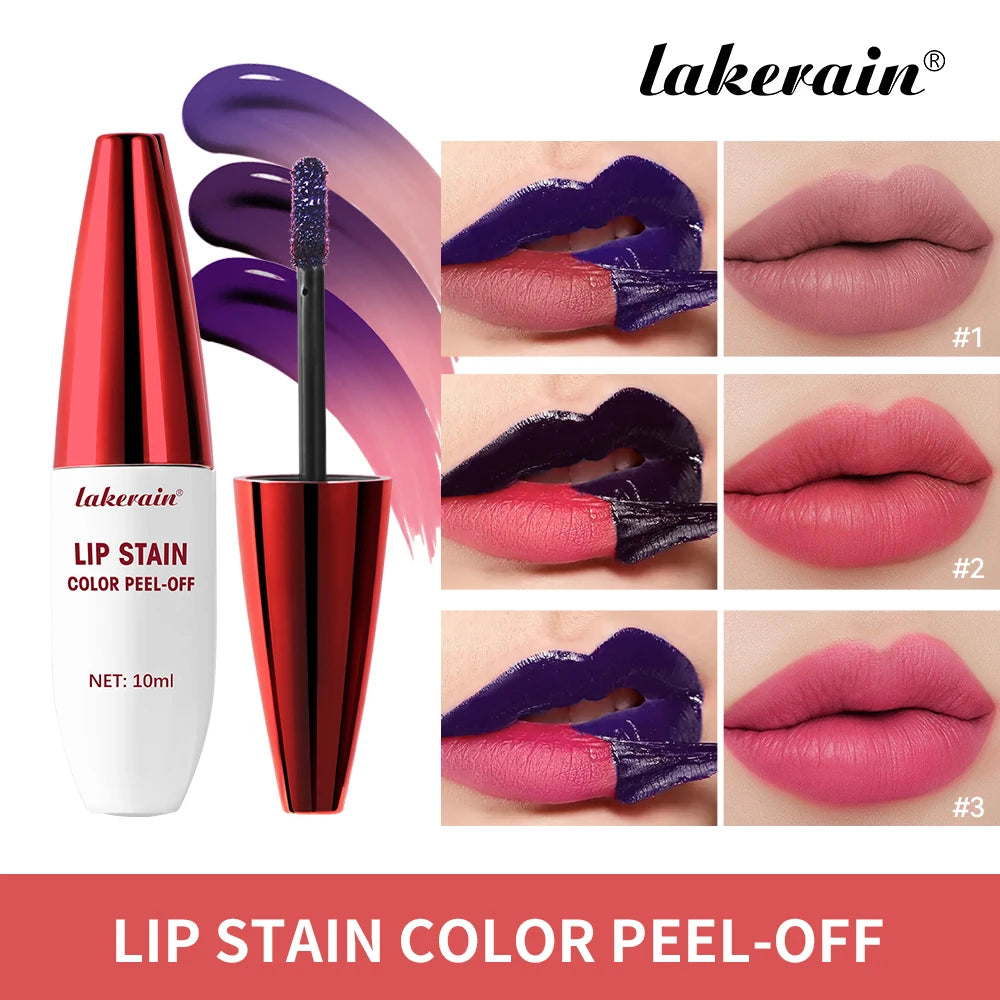 Peel-Off Long-Lasting Waterproof Matte Lip Stain for All-Day Wear - 1