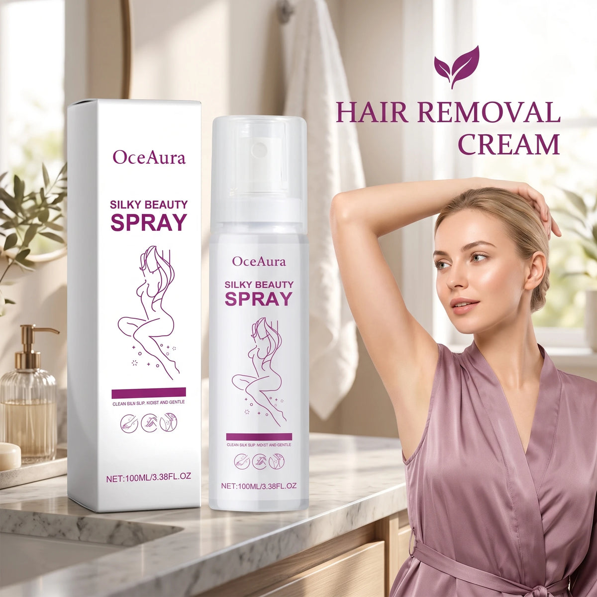 Gentle Painless Hair Removal Spray for Smooth Skin