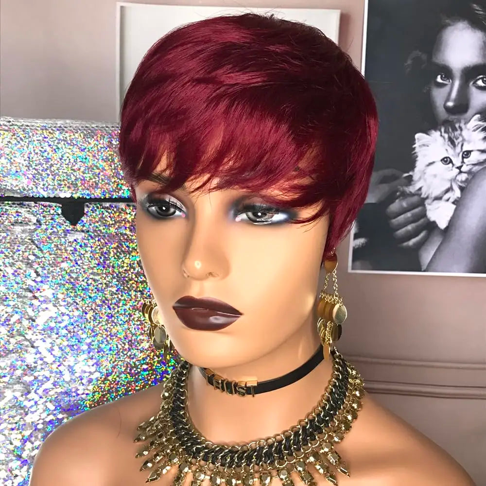 Short Wavy Pixie Cut Wig for Daily Styling