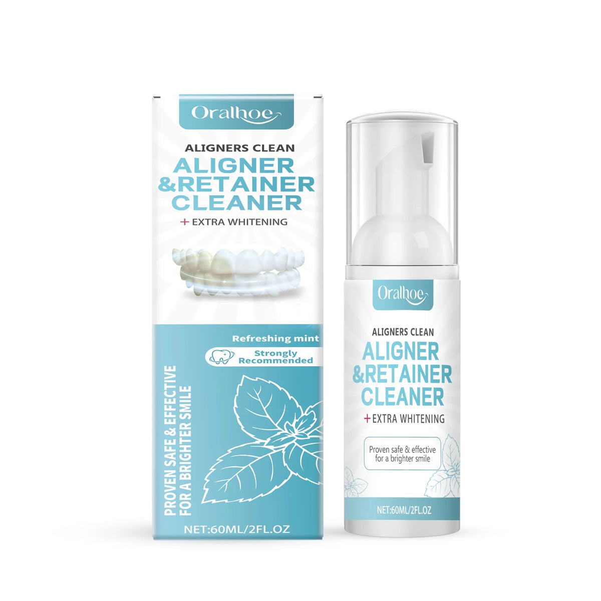 Refreshing Aligner and Retainer Cleaning Foam for Daily Oral Hygiene
