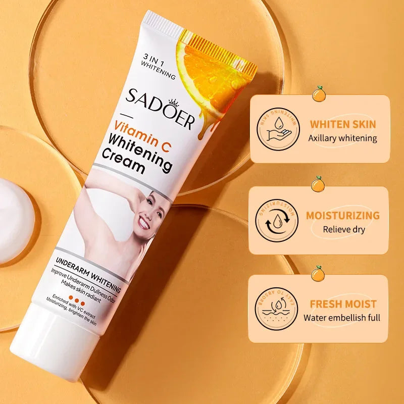 Vitamin C Brightening Cream for Dark Spots Underarms Elbows and Knees - 5