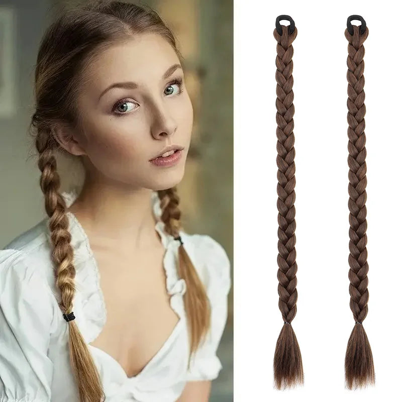 24-Inch Braided Ponytail Extensions for Instant Volume - 8