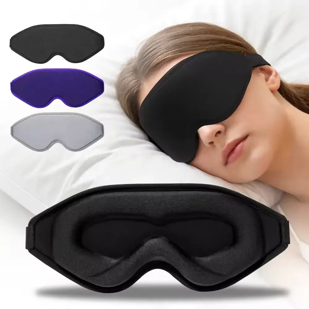 3D Memory Foam Contoured Sleep Mask for Total Light Blockout and Comfort
