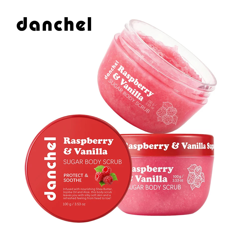 Raspberry Vanilla Sugar Body Scrub for Smooth and Hydrated Skin