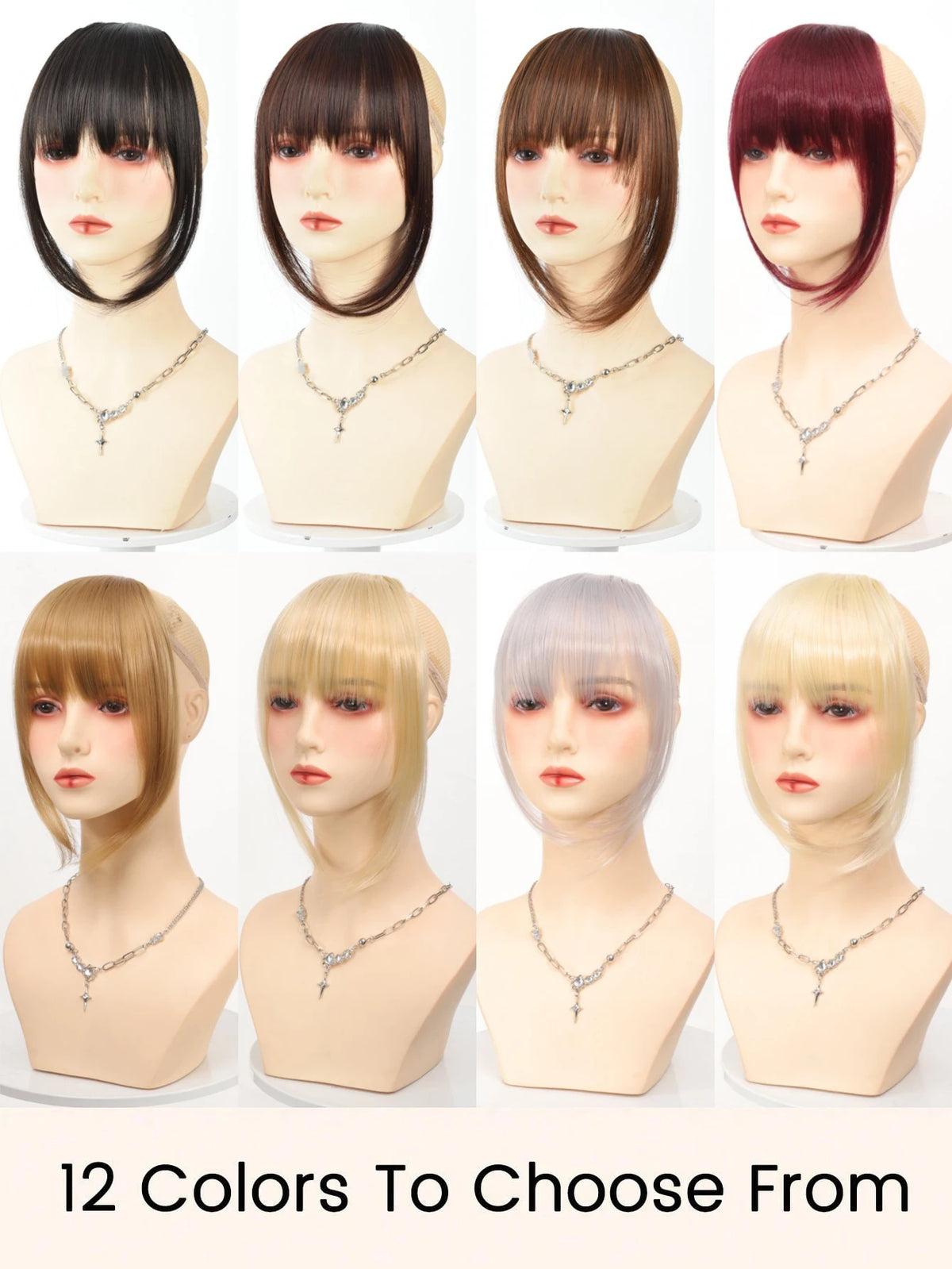 Clip-In Synthetic Hair Bangs with Temples