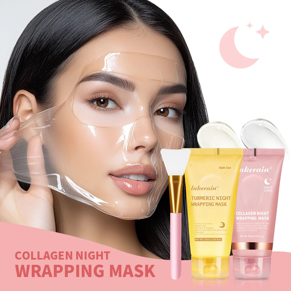 Collagen and Turmeric Overnight Peel-Off Face Mask for Deep Hydration - 1