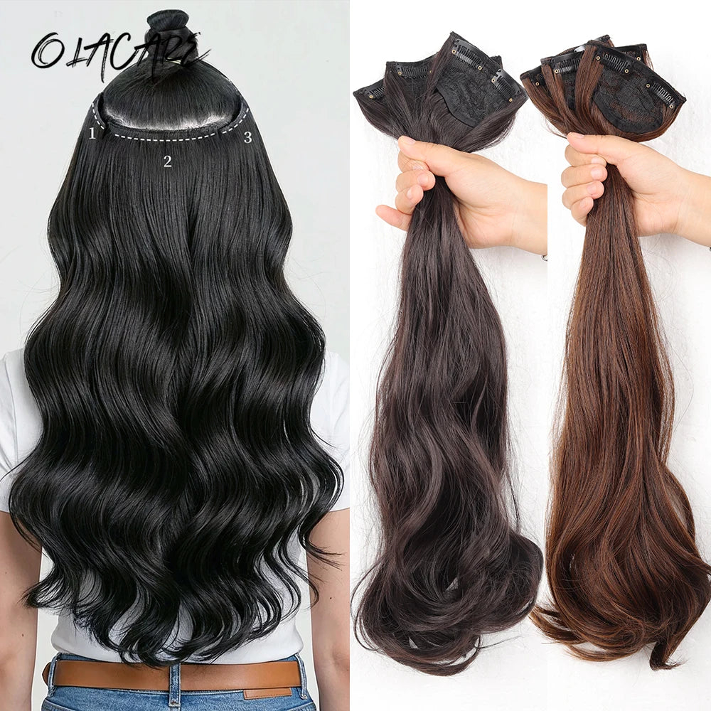 Wavy Clip-In Hair Extensions for Instant Volume and Length - 1