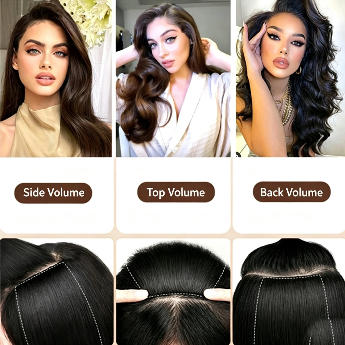 30cm Seamless Clip-In Hair Volumizer Extensions