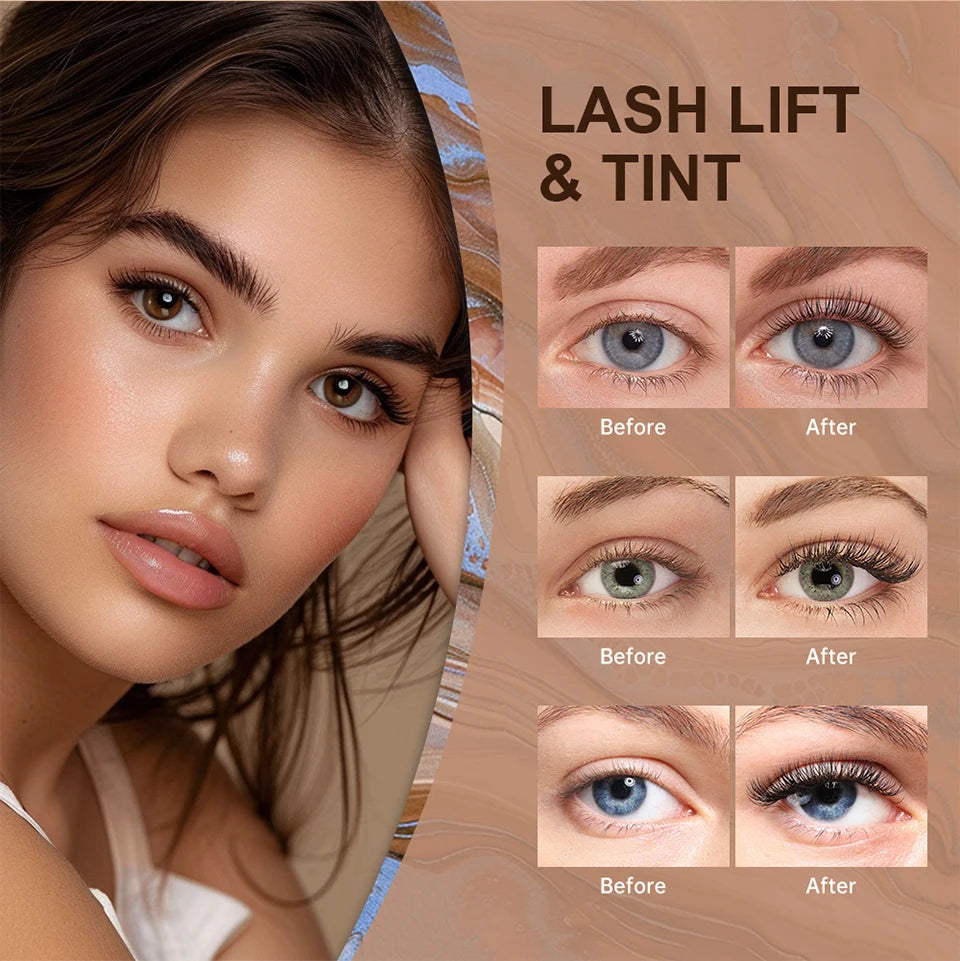 Professional Lash Lift and Eyebrow Tinting Kit for Salon-Quality Results