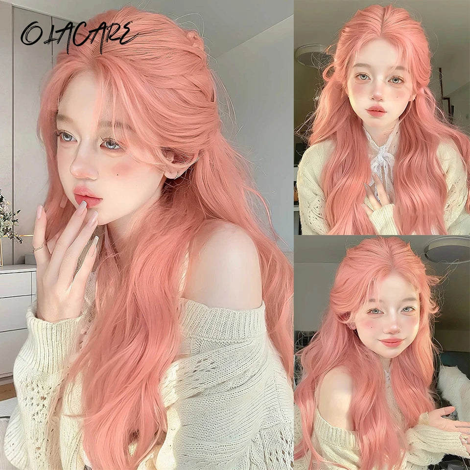 Wavy Brown Cosplay Wig with Curly Pigtails for Costume Parties