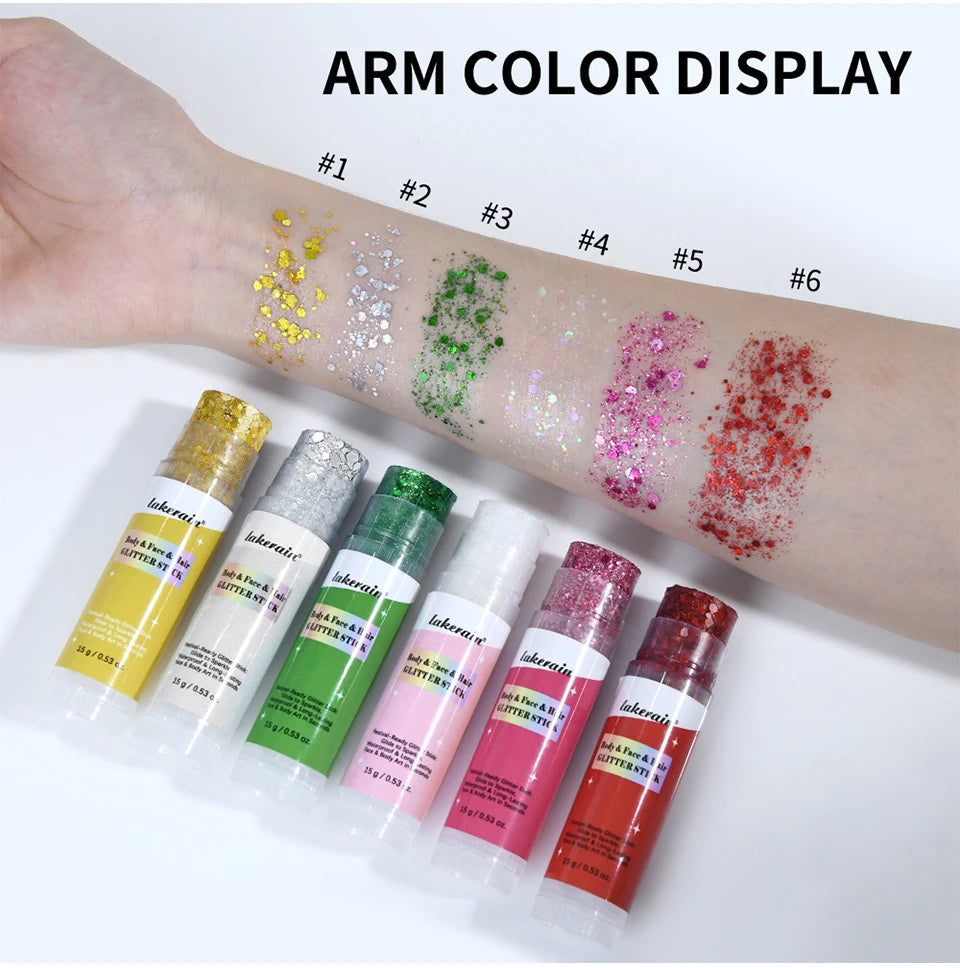 Shimmer Glitter Balm Stick for Face, Hair and Body Makeup - 13