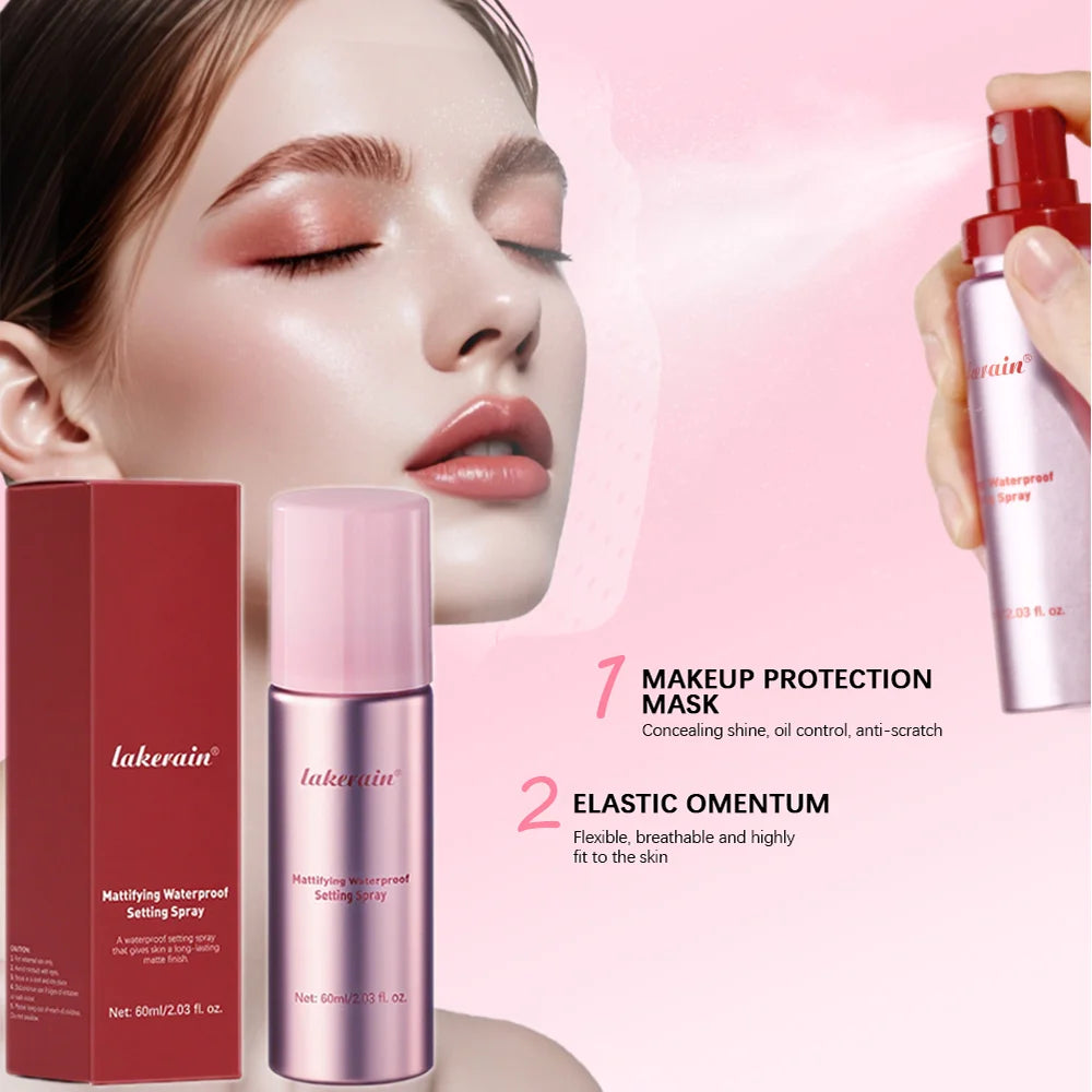 Long-Lasting Mattifying Waterproof Makeup Setting Spray for All Skin Types - 2