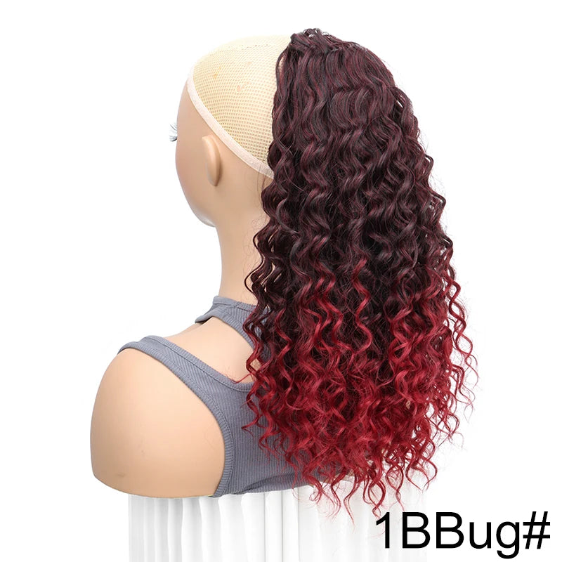 18-Inch Kinky Curly Drawstring Ponytail Hair Extension