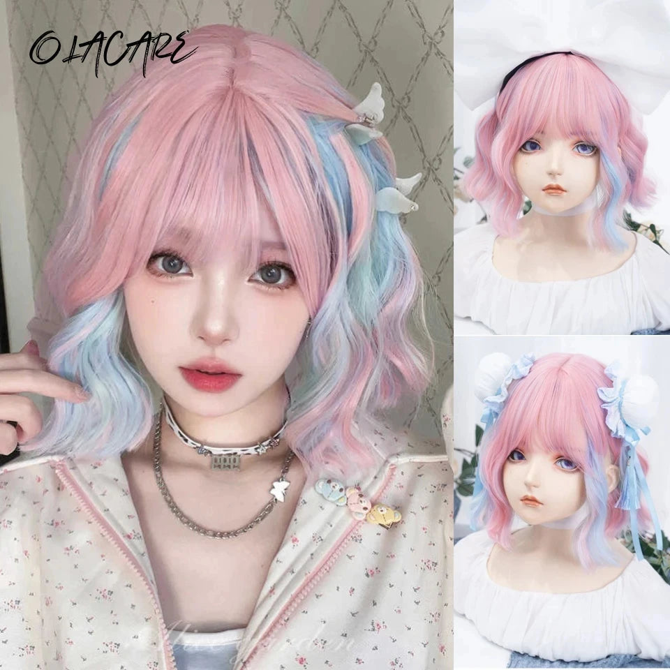 Short Natural Wave Cosplay Wig for Daily Wear