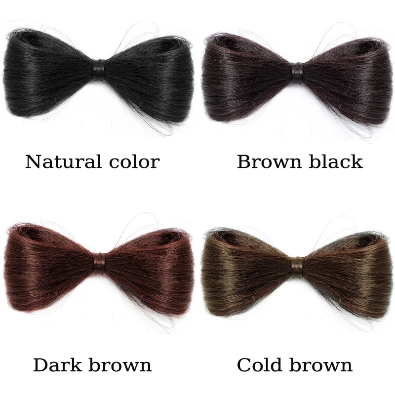 Synthetic Hair Bow Claw Clip Updo Hairpiece