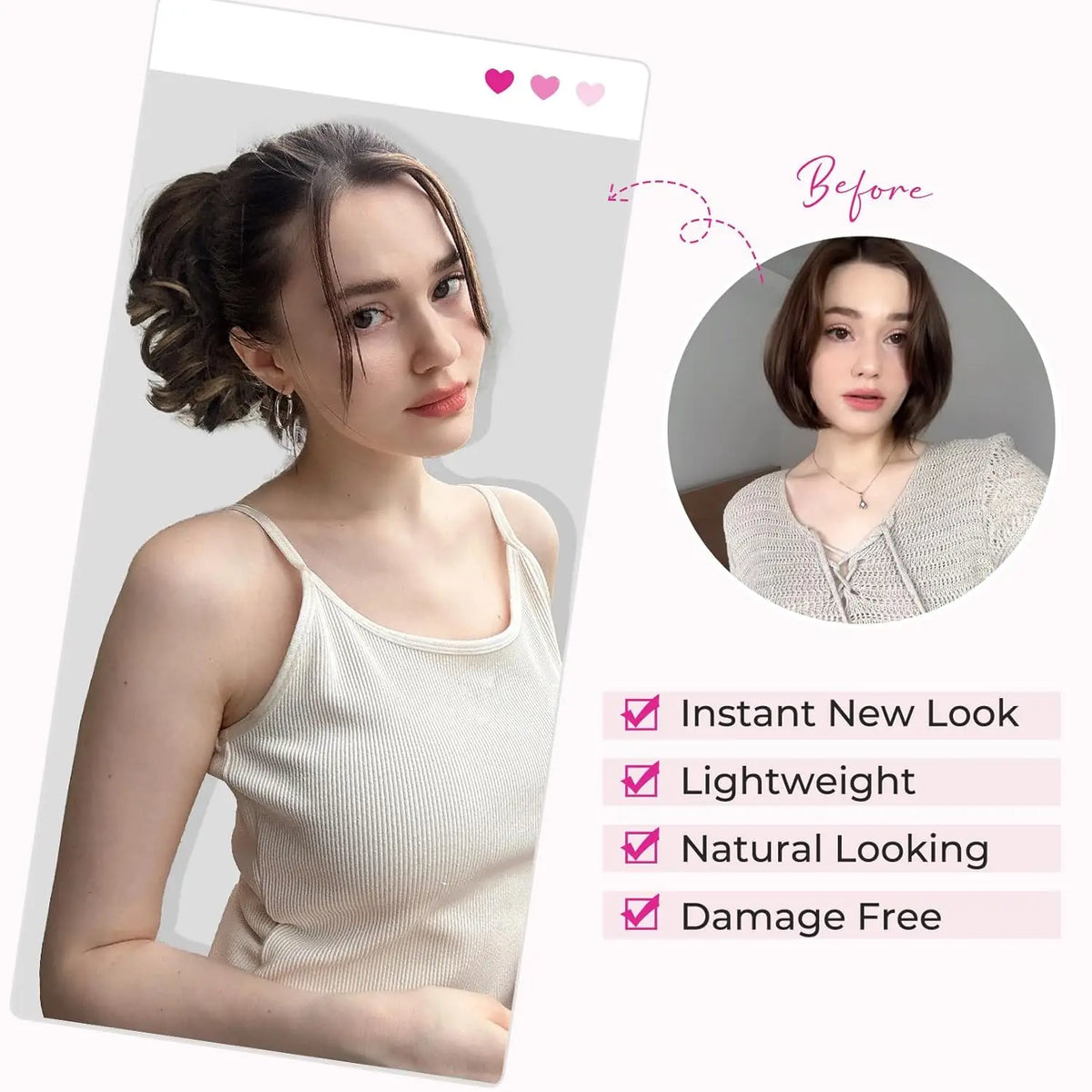 Short Curly Claw Clip Ponytail Hair Extension for Instant Volume