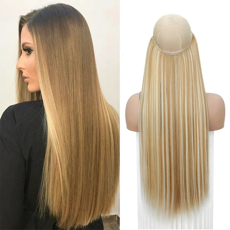 24-Inch Invisible Wire Hair Extensions for Instant Length - 8