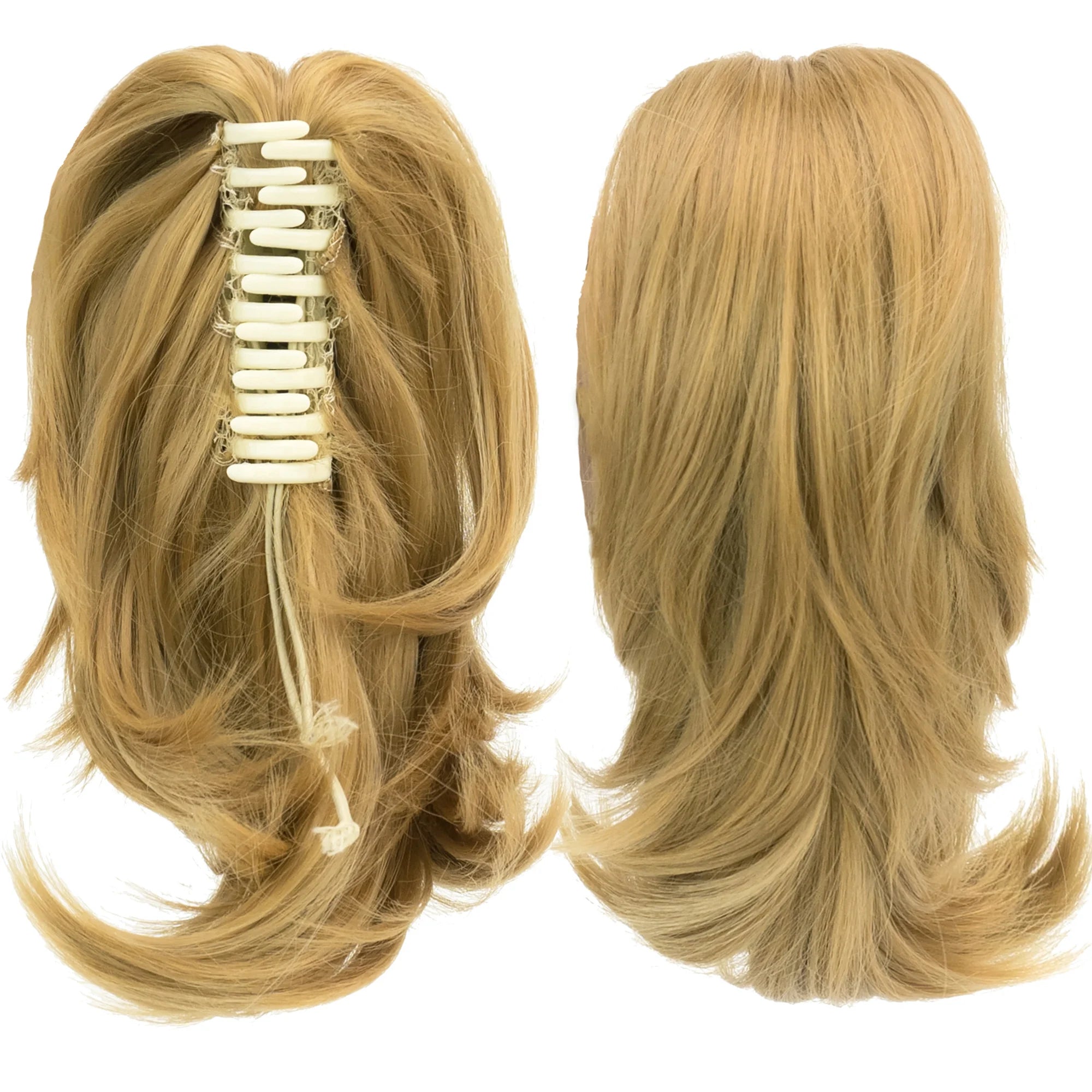 Short Straight Synthetic Claw Ponytail Hair Extension - 9