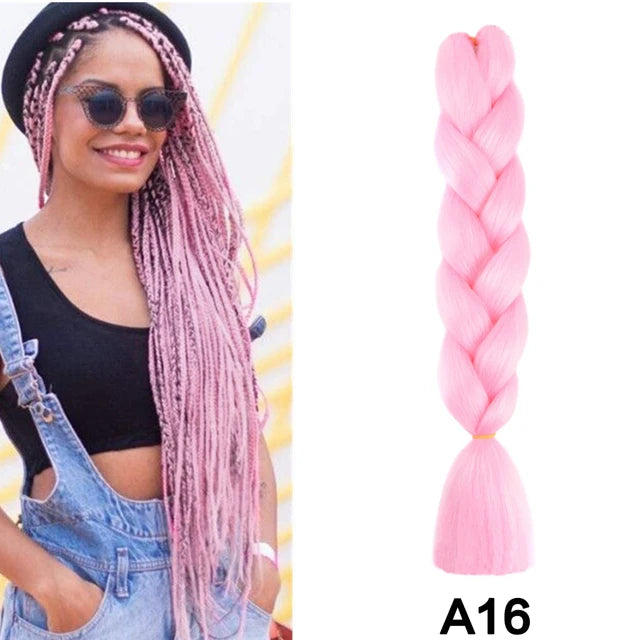24-Inch Jumbo Synthetic Braiding Hair Extensions