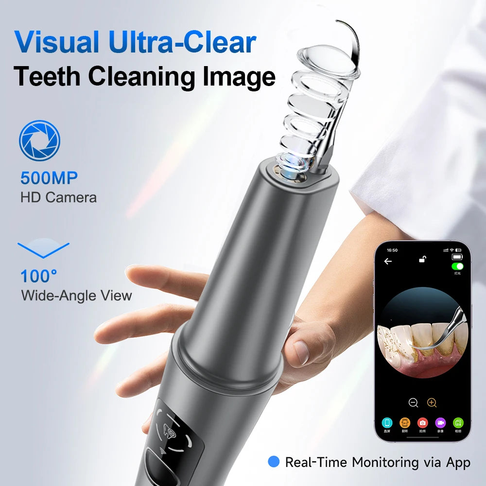 Visual Ultrasonic Dental Scaler with HD Camera for Plaque Tartar Removal - 8