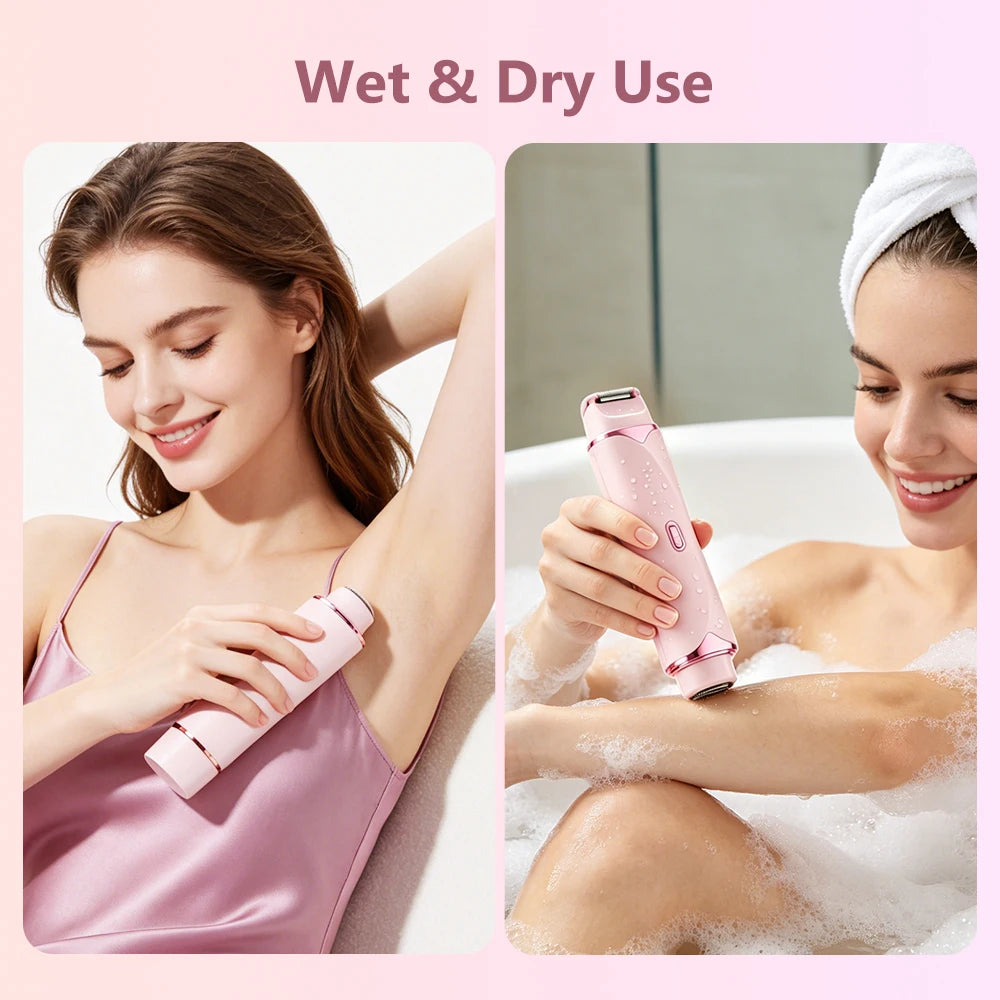 Dual-Head Painless Electric Body and Bikini Hair Trimmer for Women