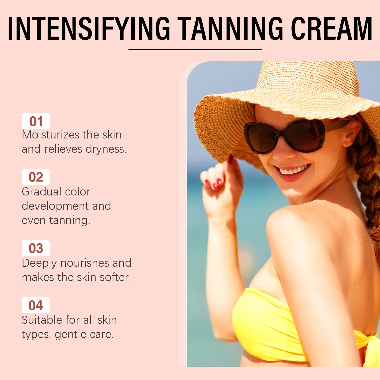 Intensifying Skin Tanning Accelerator Cream for Radiant Sun-Kissed Glow - 4