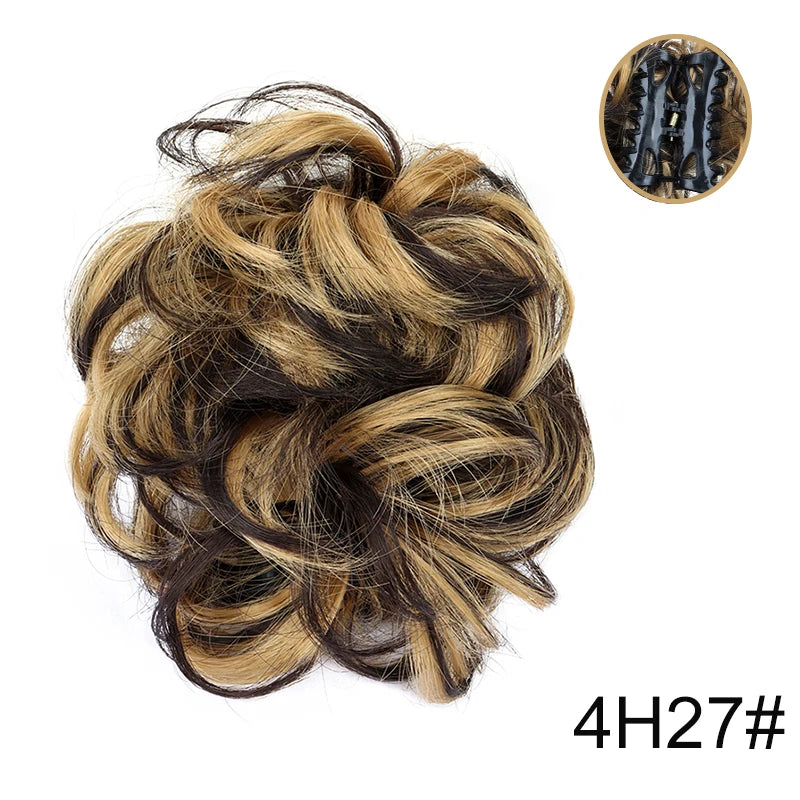Messy Curly Claw Clip Bun Hair Extension for Women - 21