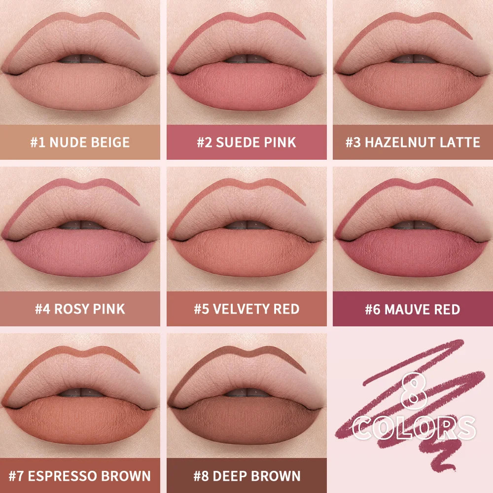 Waterproof Matte Lip Liner Pencil for Long Lasting Precision Definition - 3