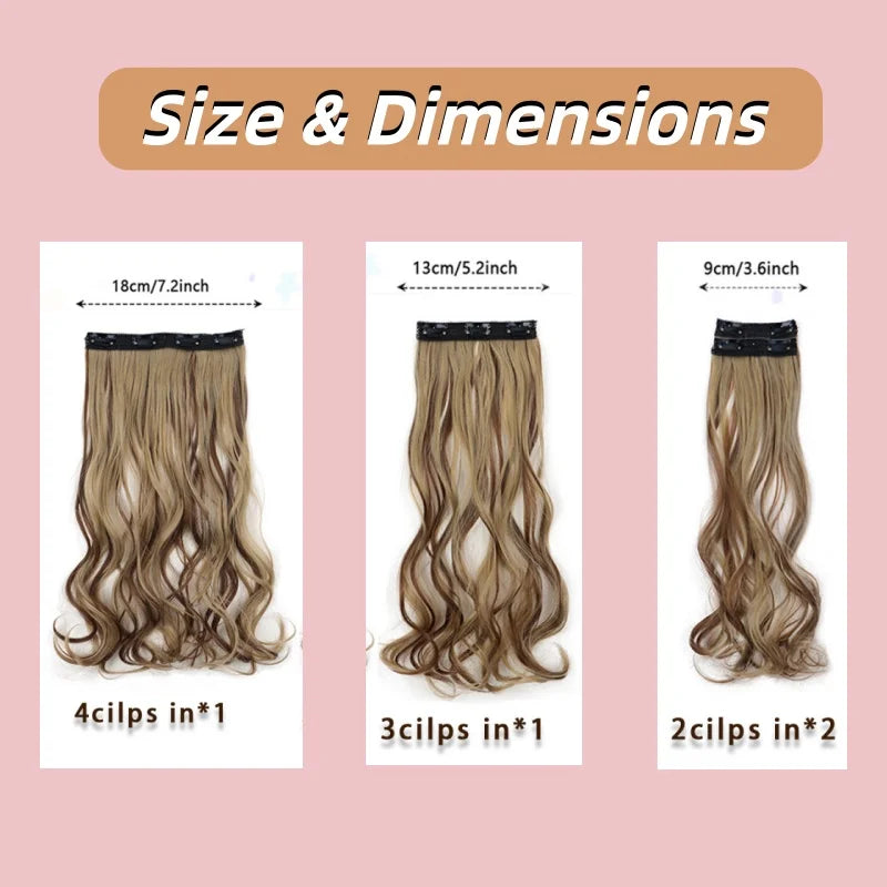 16-Inch Wavy Clip-In Hair Extensions for Instant Volume