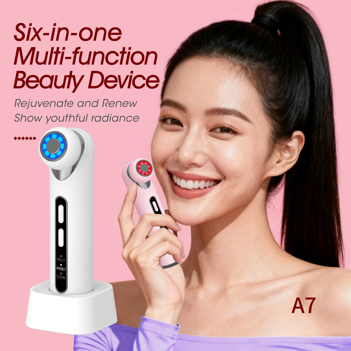 3-in-1 LED Photon Eye Facial Massager for Dark Circles and Fine Lines - 2