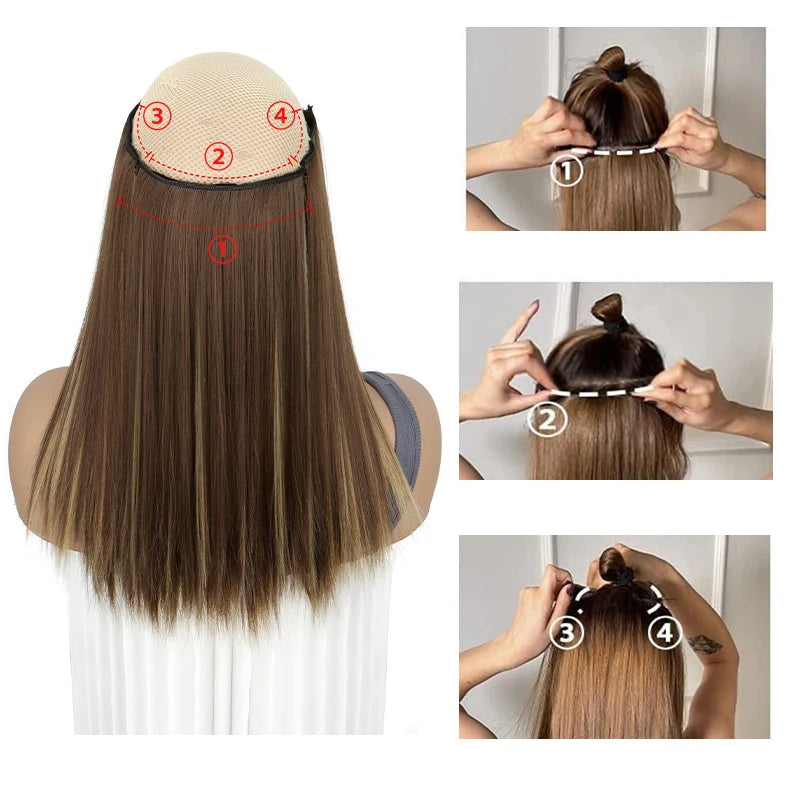 14-Inch Straight Clip-In Hair Extensions for Instant Volume