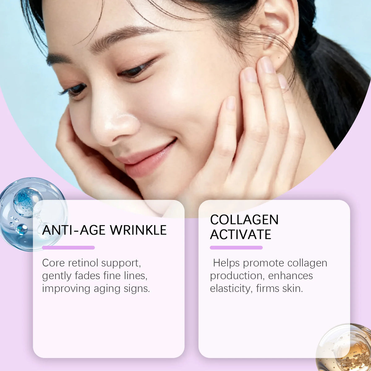 Anti-Aging Retinol Facial Serum for Skin Firming and Fine Line Reduction