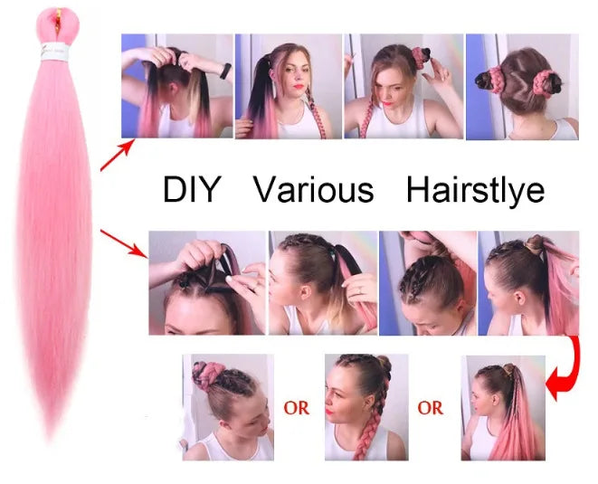 20-Inch Pre-Stretched Yaki Synthetic Braiding Hair Extensions - 11